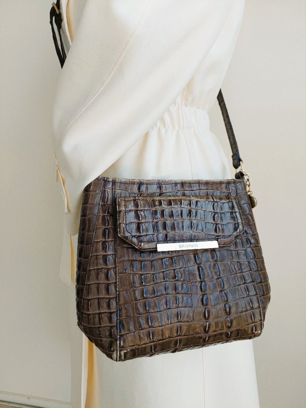 BRAHMIN Caviar La Scala Mini Arden Crossbody